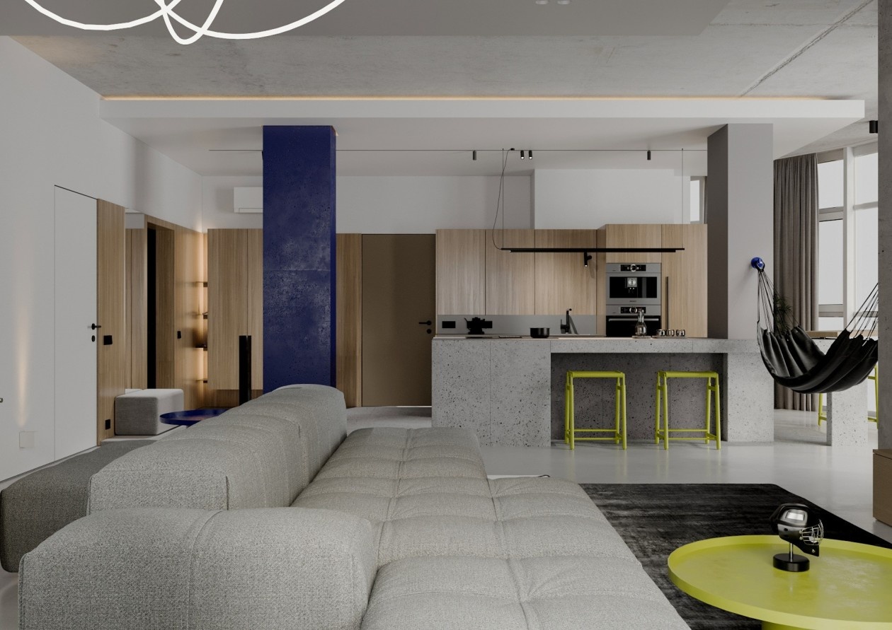 100㎡简约风湛蓝住宅设计 超精致！ | 疯狂爱设计-2