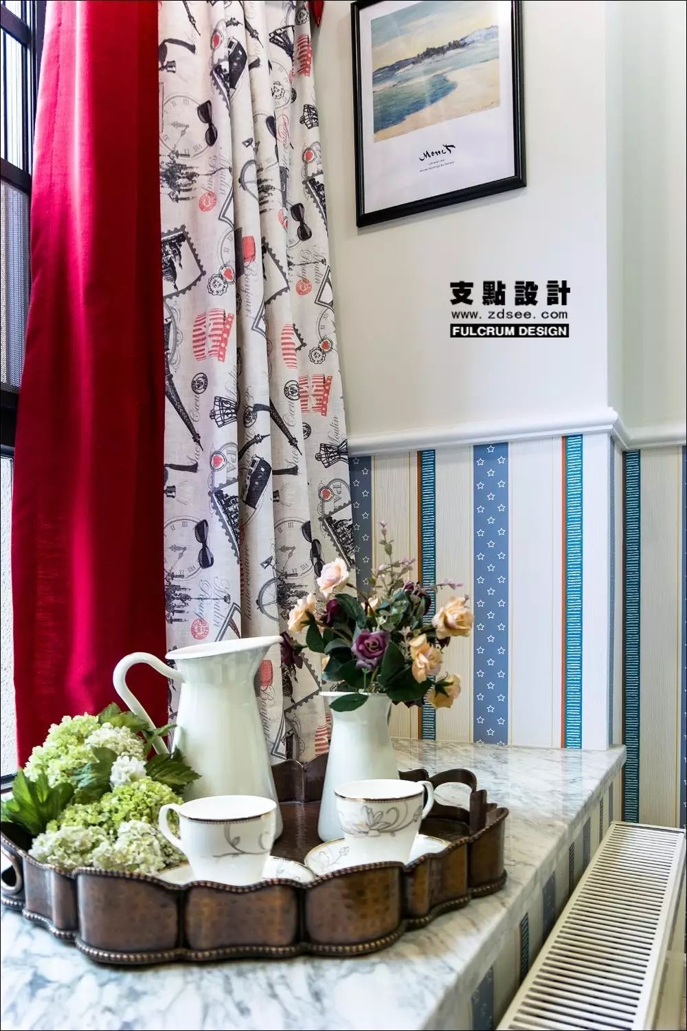 融侨城地中海混搭风 | 支点设计的 107 平米多彩海平线-41