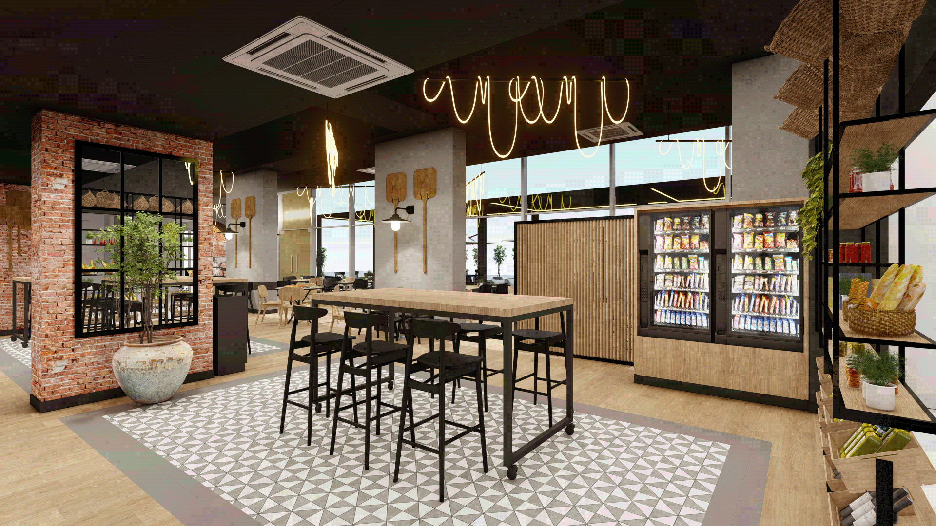 Atelier Domh 披萨店室内设计-19