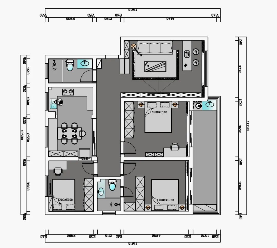 画年代设计 | 125 平学区房翻新 | 打造互动式家庭空间-60