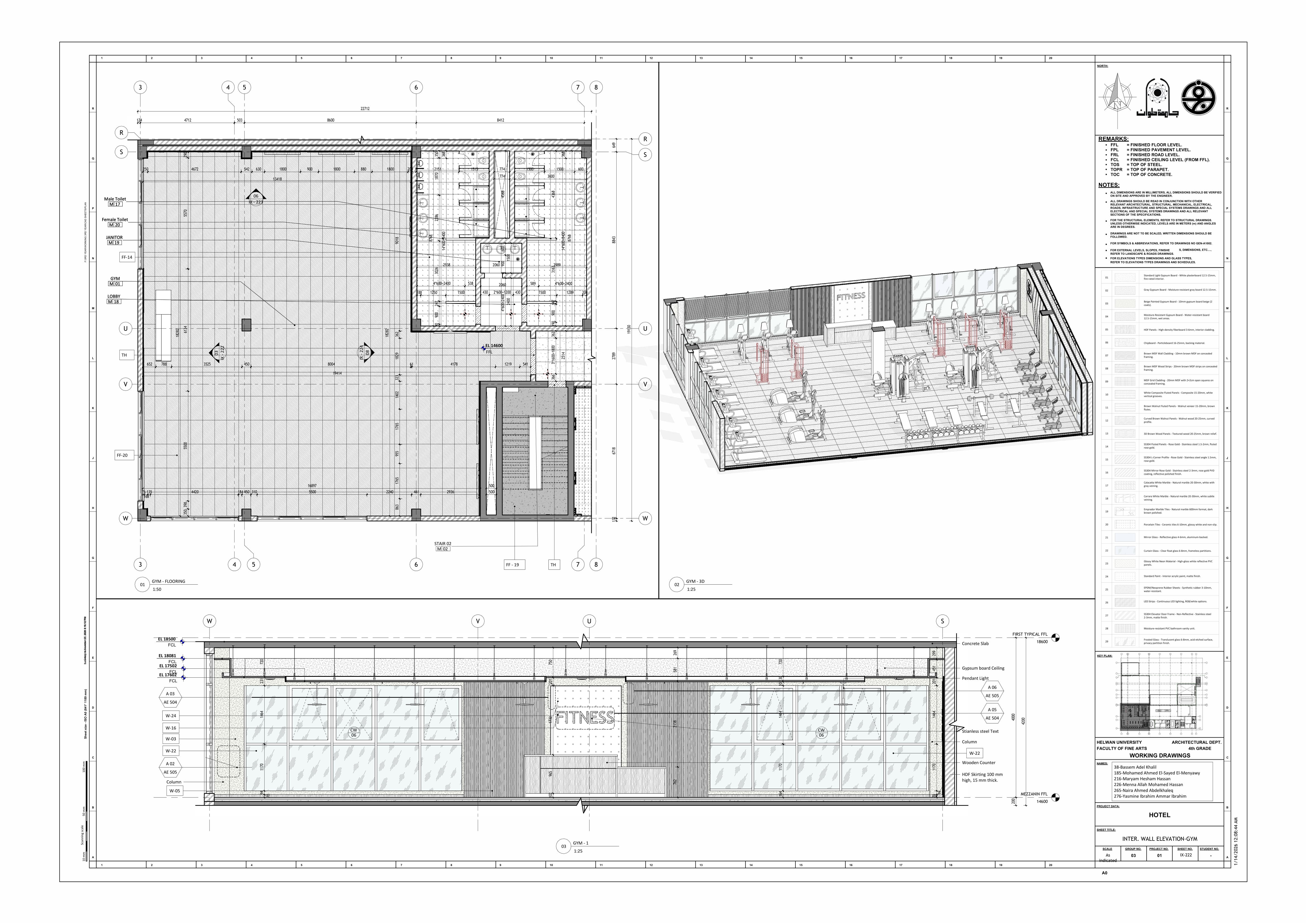 Blue Hotel | 3-Star Hotel Working Drawings-95