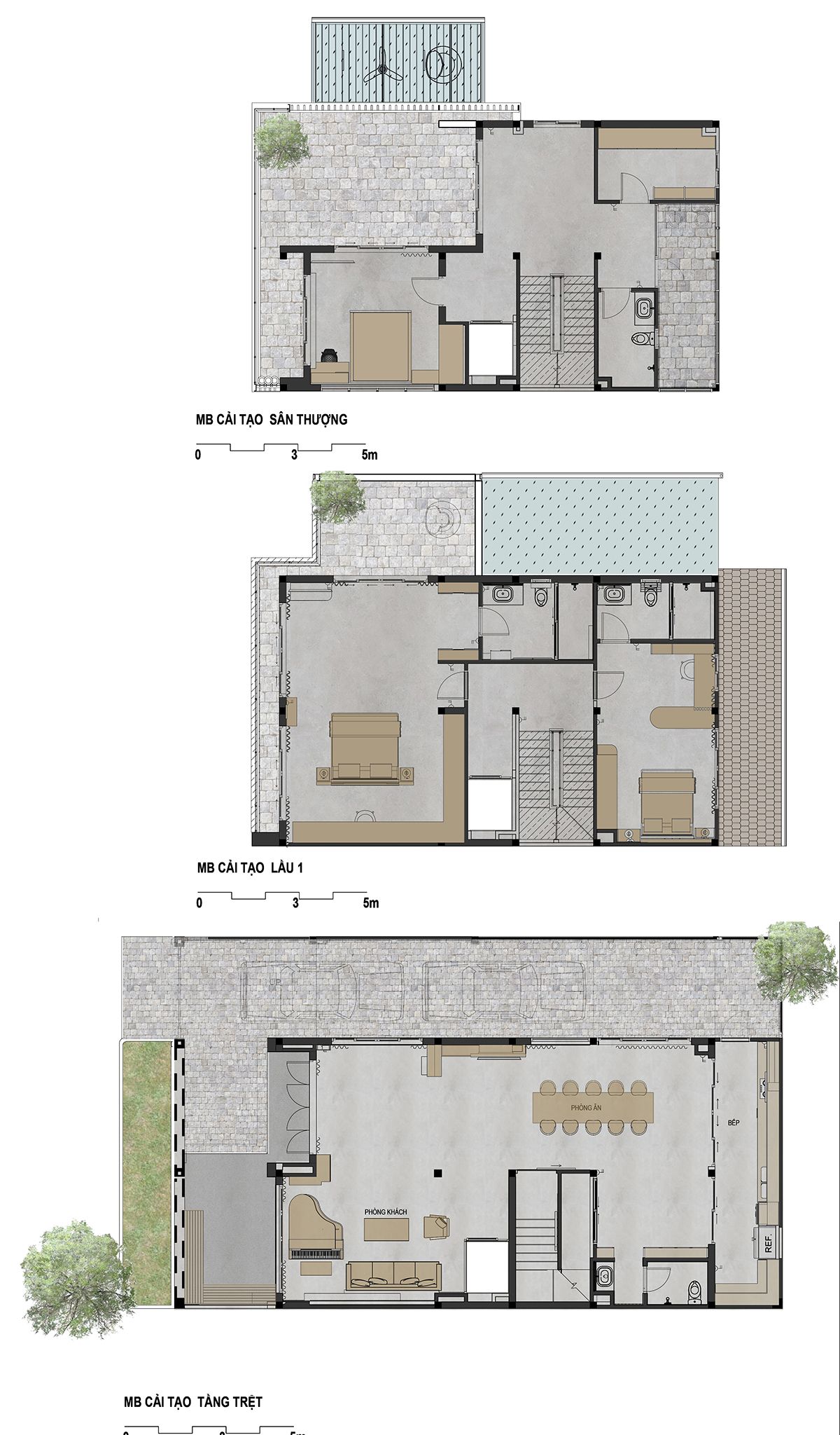风和日丽的新家 · Phú Mỹ Hưng 三层住宅设计-1