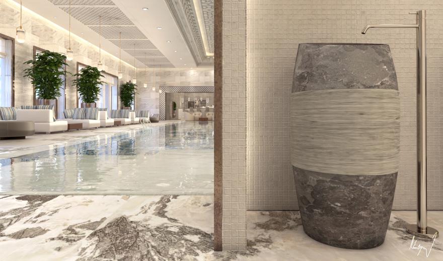 卡塔尔多哈私人游泳池设计丨SAMIHA DHIFAOUI-12