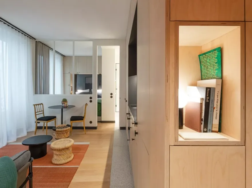 巴黎25平米小公寓改造丨法国巴黎丨法国建筑师埃伦·保利(Hélène Paoli)-11