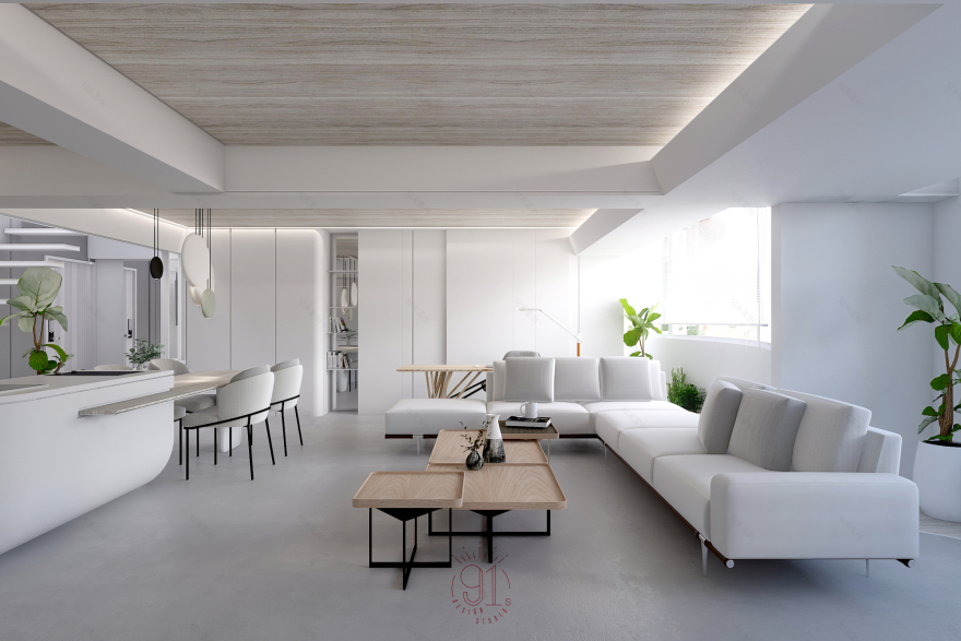 住宅空间3D渲染项目丨禾捷室内装修设计(Hj.Designer)-3