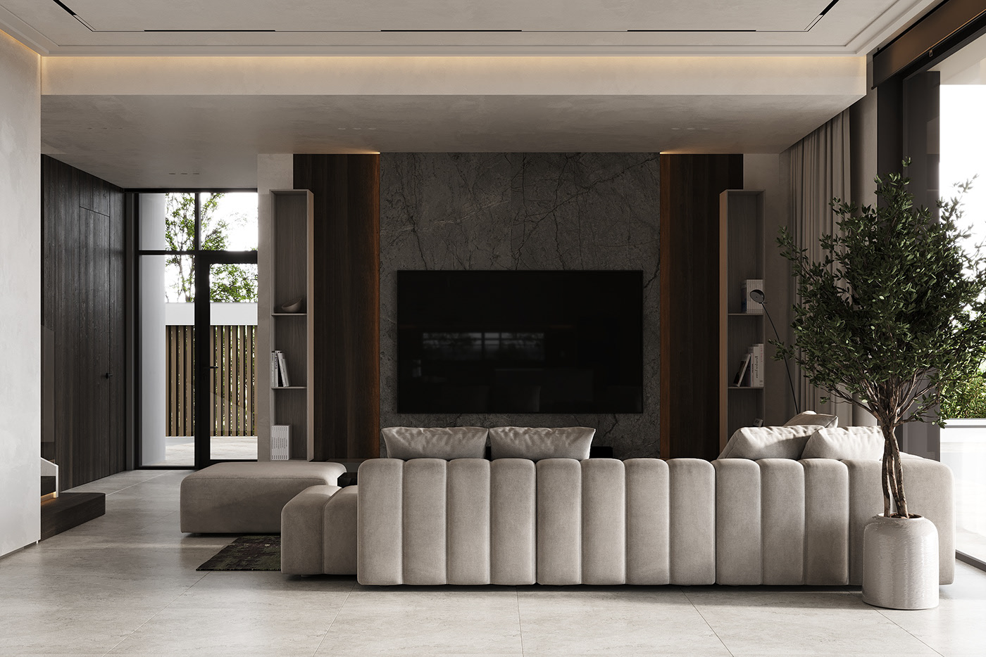 意式黑灰轻奢风室内设计-2