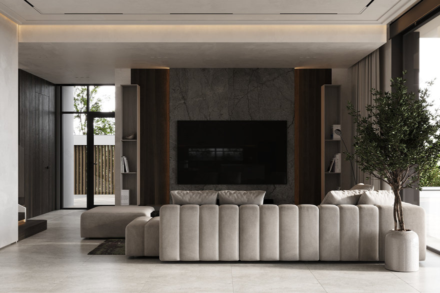 意式黑灰轻奢风室内设计-2