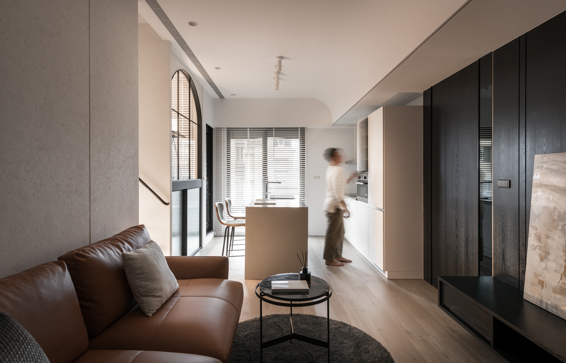 台北士林区黑与白小户型设计丨中国台北-6