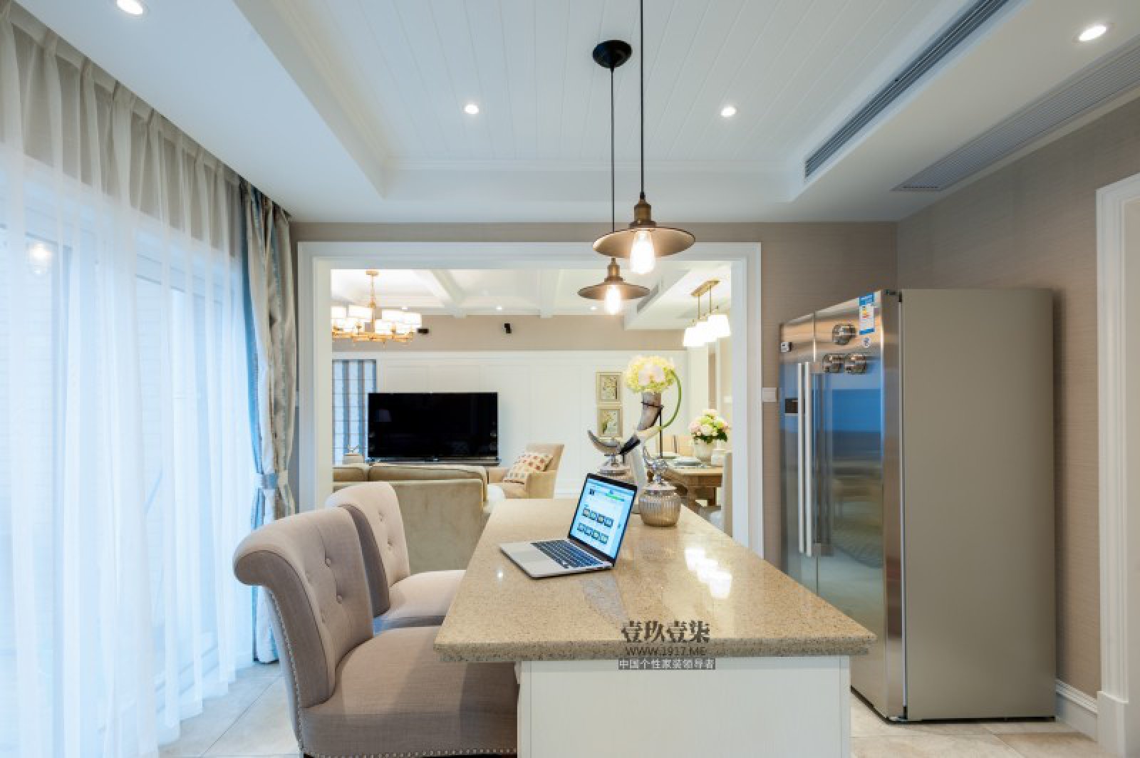 143㎡摩登美式住宅设计-13