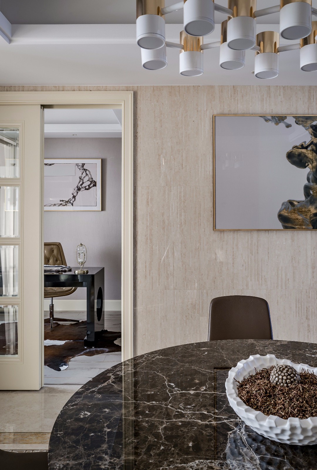 福州融桥外滩 246㎡现代样板间——东方禅意与轻奢金属的碰撞-24