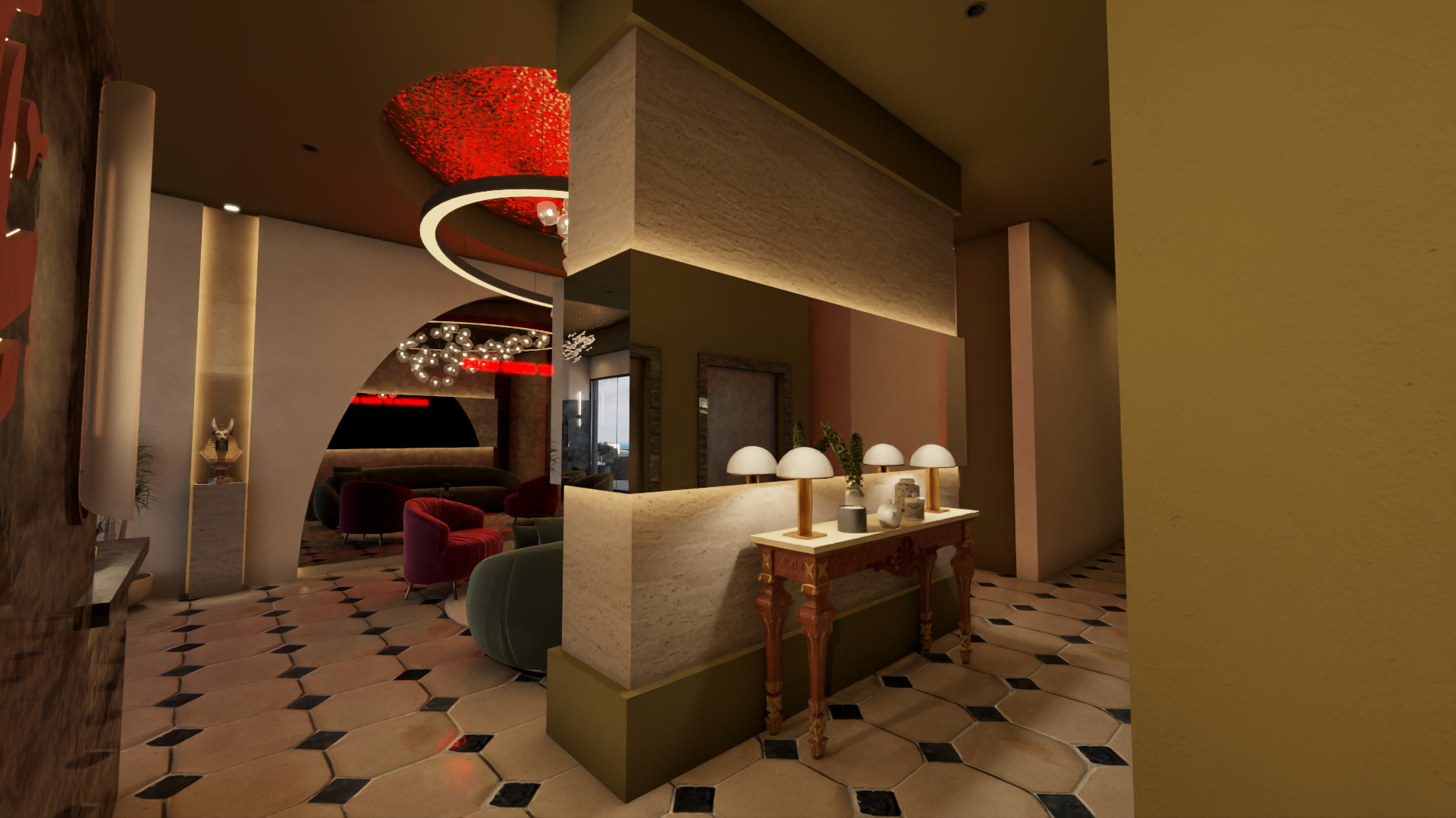 餐厅和水烟休闲室室内设计丨沙特阿拉伯-5