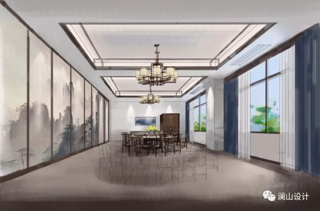 澜山设计 | 泉会所,古雅大方的中式空间-16