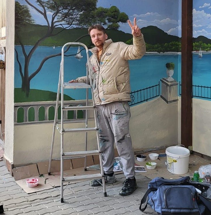 Balaton湖畔地中海风露台墙绘项目丨Szalay Benjámin-12