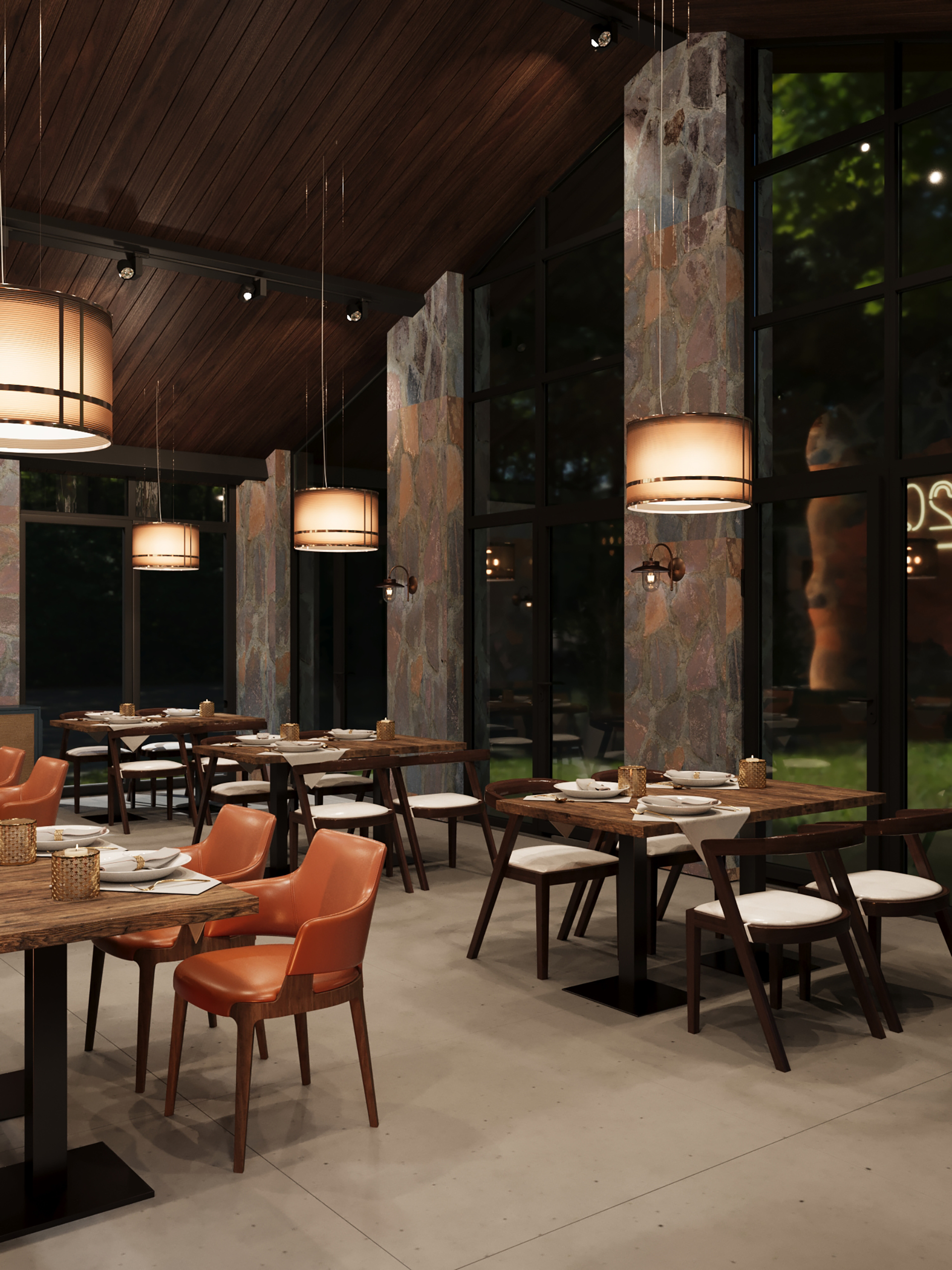 Restaurant Interior Design in Akhalkalaki, Georgia-3