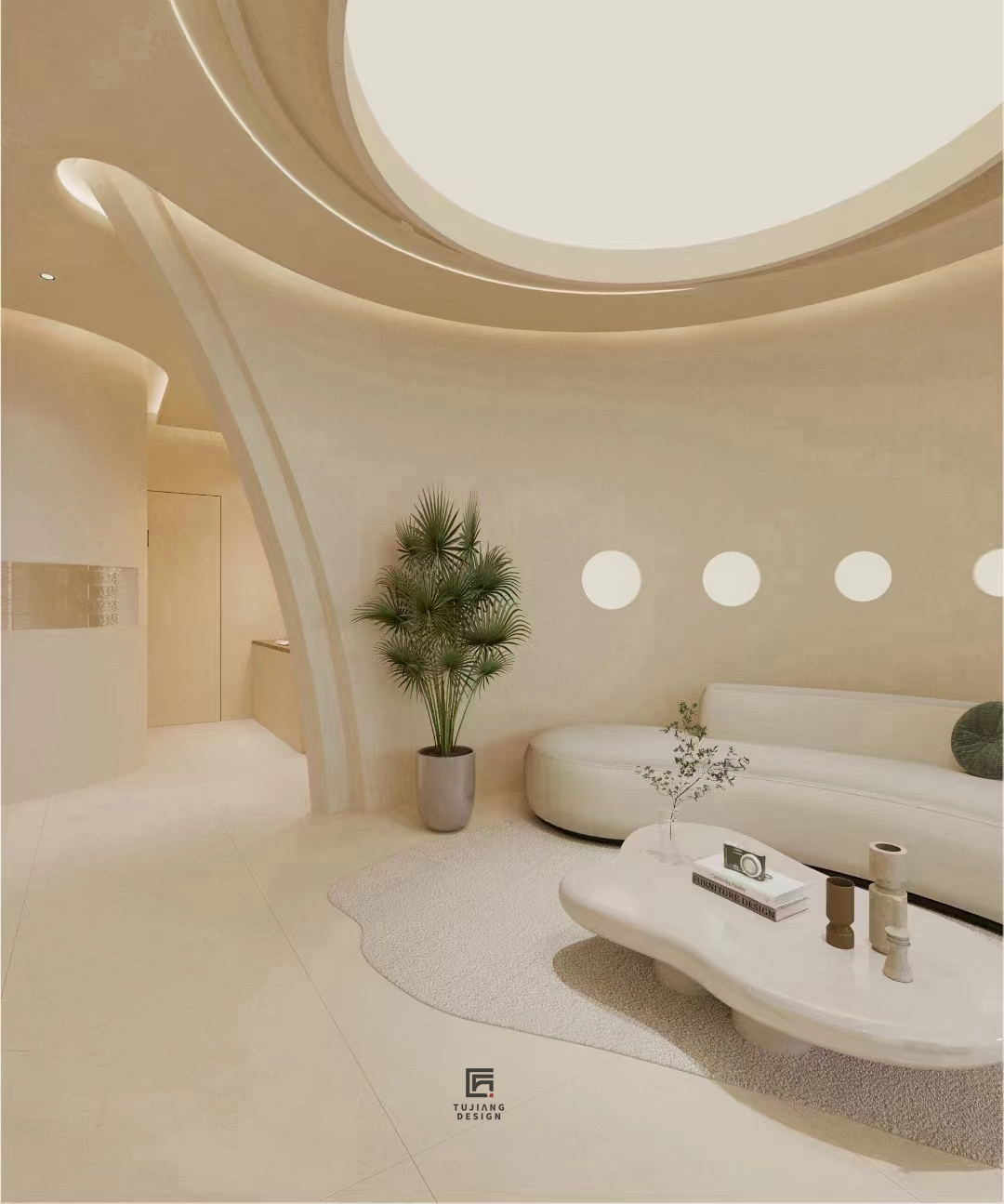 工装皮肤管理中心设计案例 | 轻盈的蔓延感空间-2