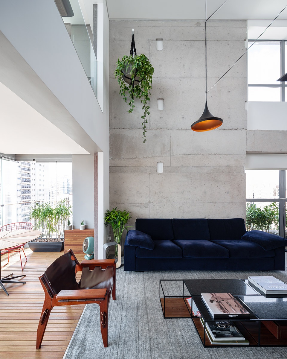 巴西圣保罗空中公寓，景观美化填充切割空间-17