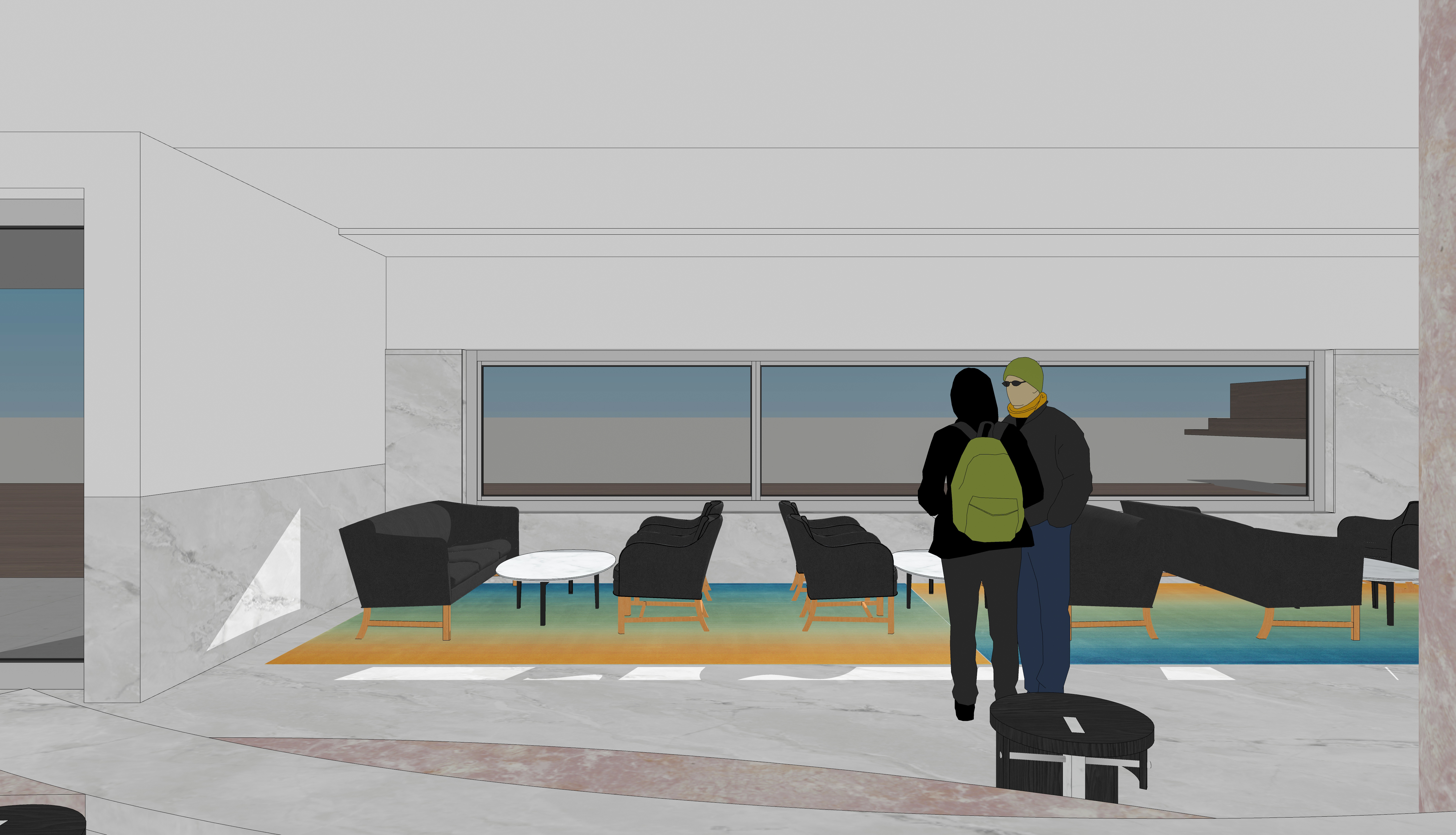 美术培训画室接待厅设计-30