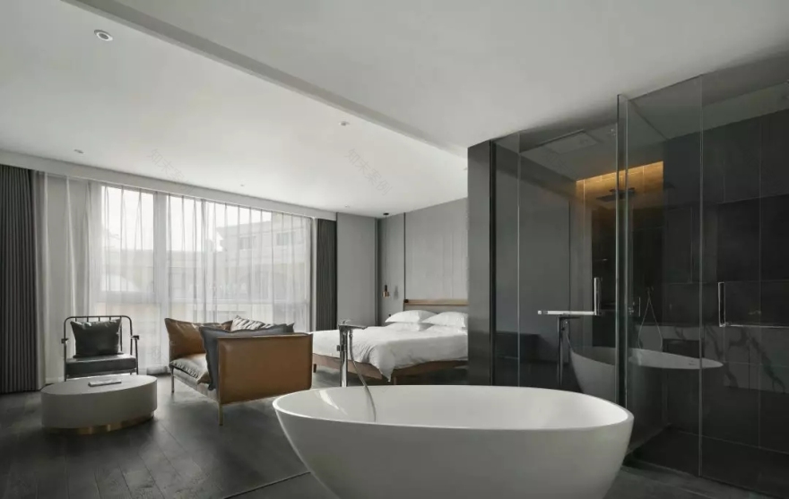 泰山脚下蓝莲花,现代艺术精品酒店设计-29