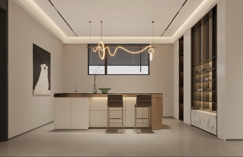 碧桂园揽湖苑下沉设计 | 一楼新中式负一层现代极简-13