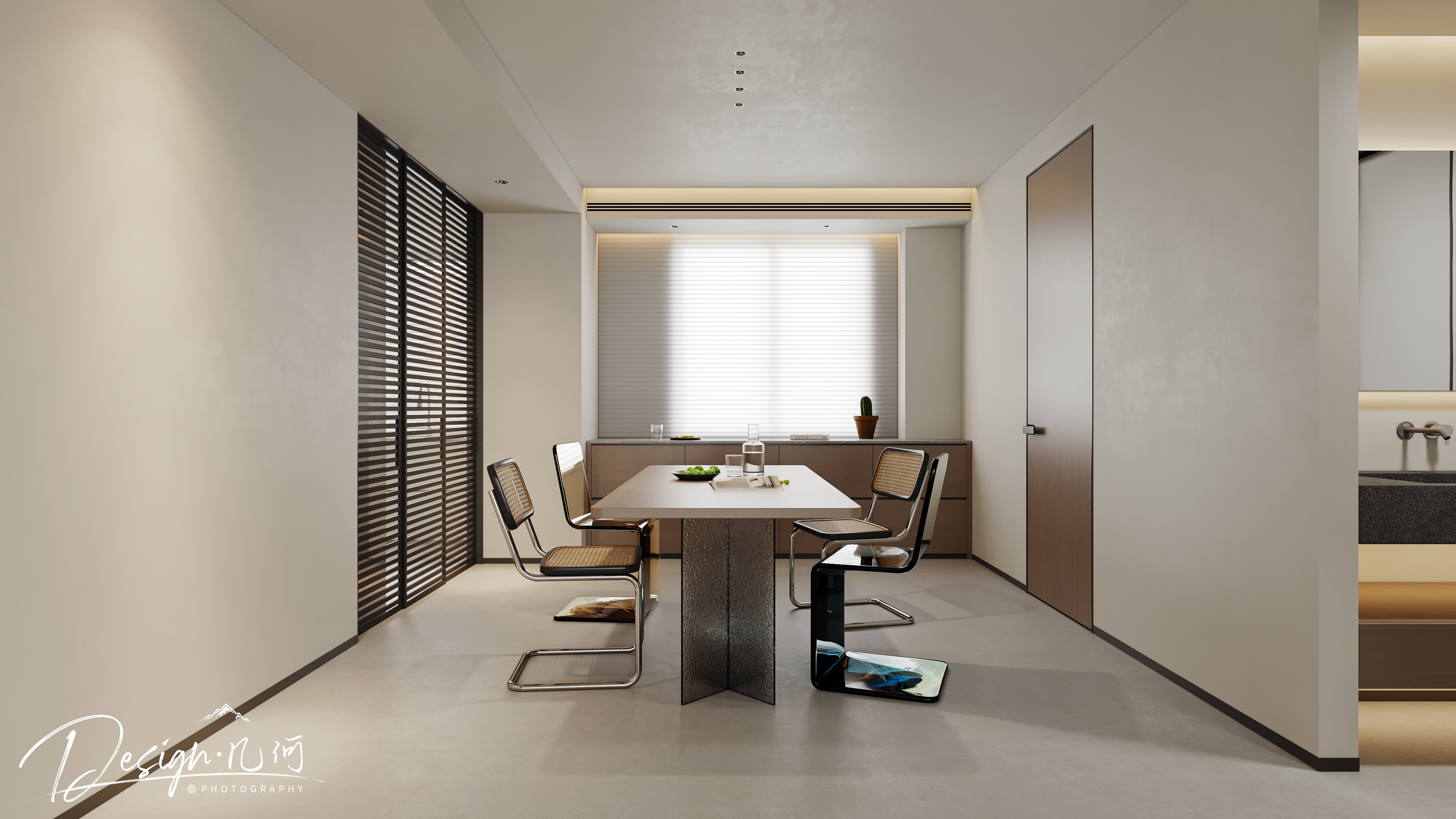 几何空间视觉表现 | 国悦府现代客餐厅-4