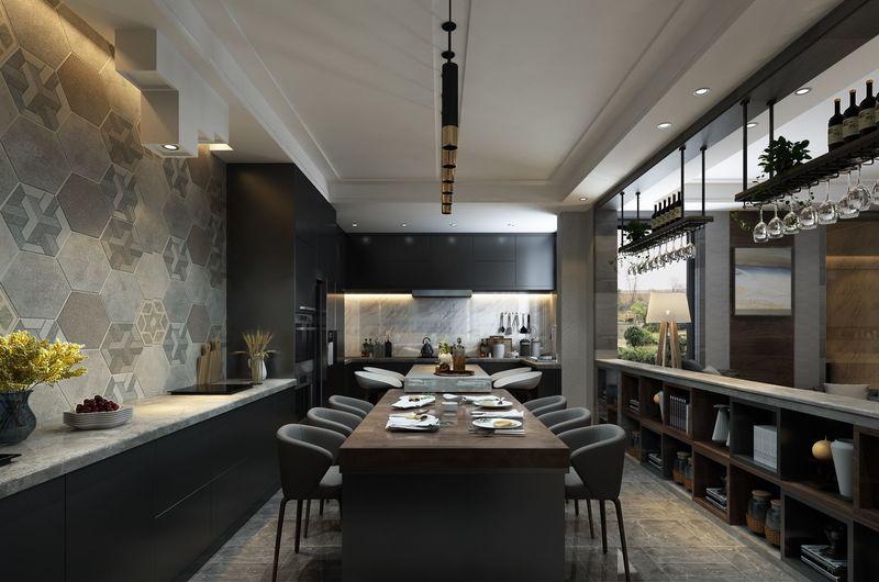 贵阳现代轻奢黑白灰别墅-29