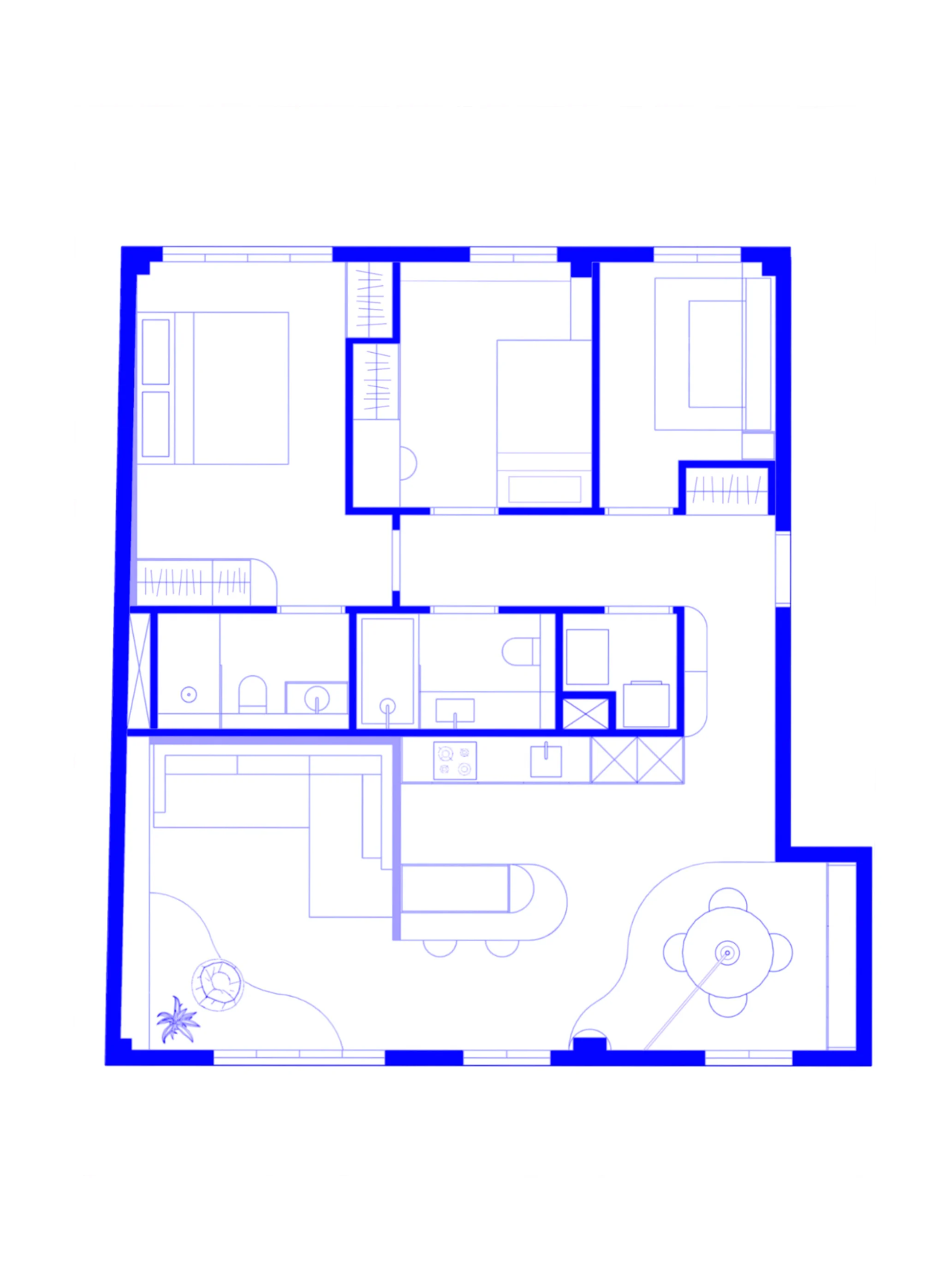 86㎡三室一厅,住出了设计感和烟火气-1
