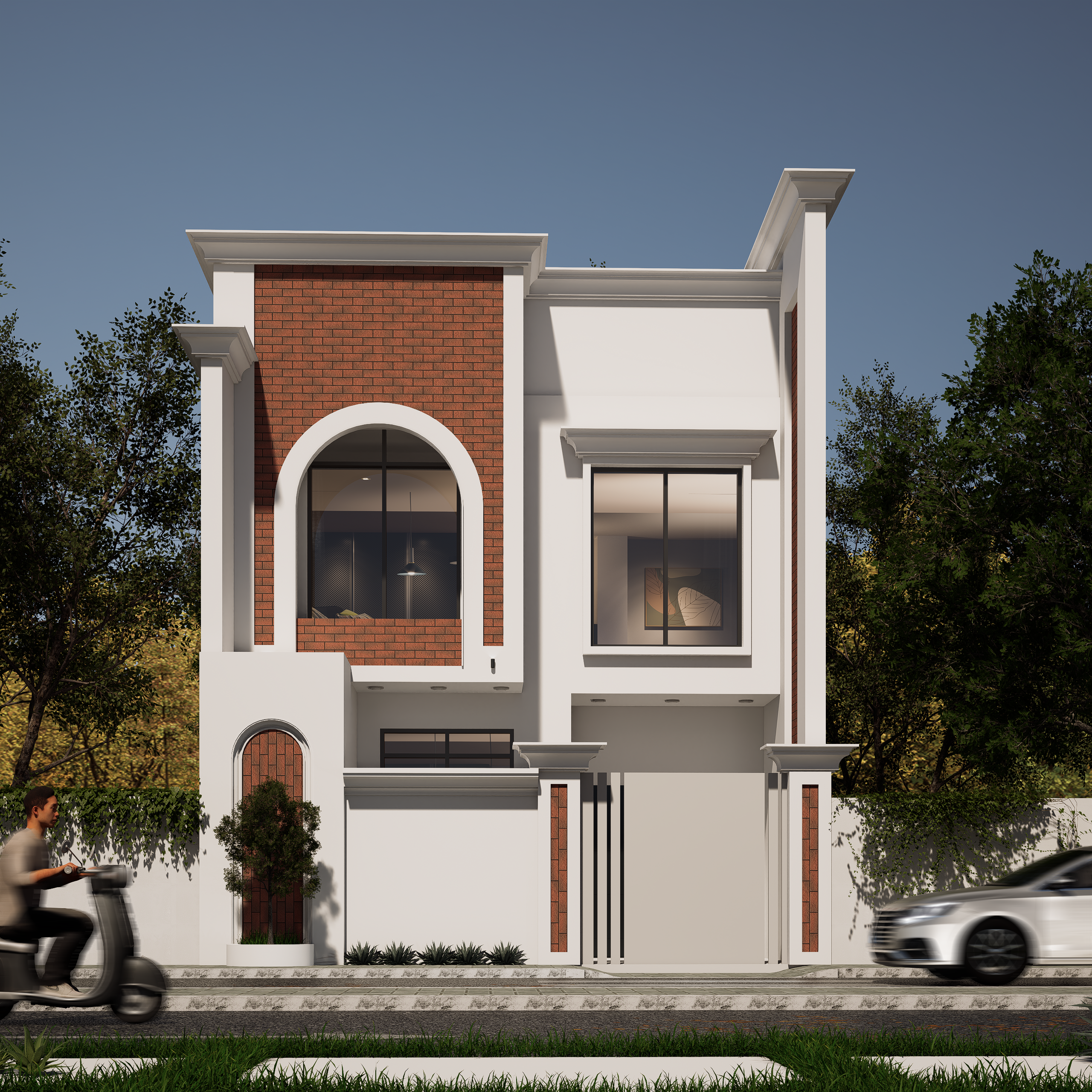 现代住宅立面 – 7·5米宽-1