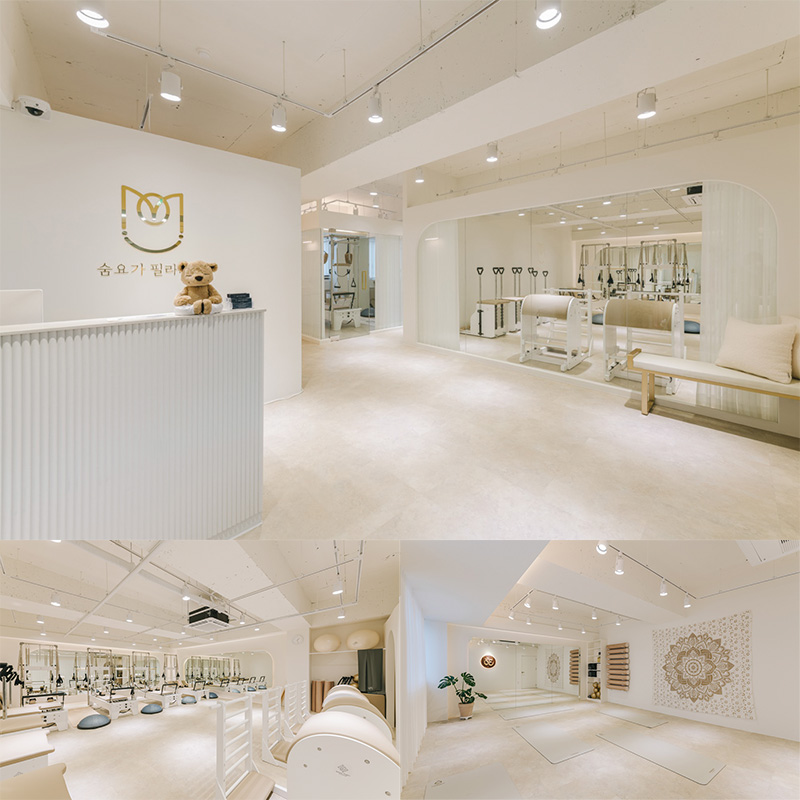 白色调的极简设计，韩国 Pilates 学院室内设计欣赏-1