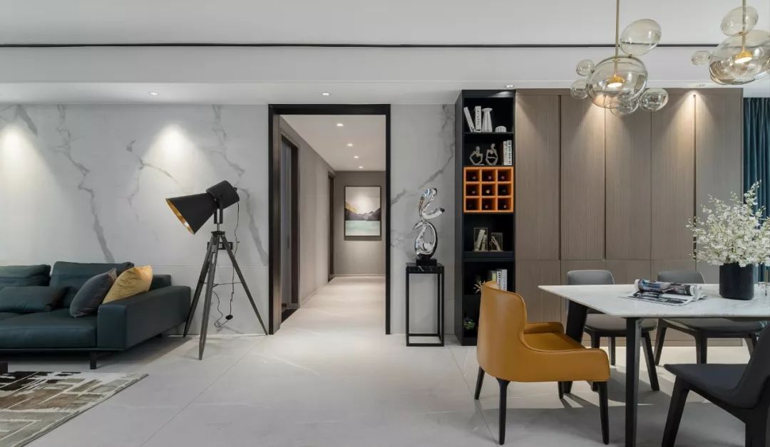 质感生活 | 简约电视墙设计打造流畅空间感-12