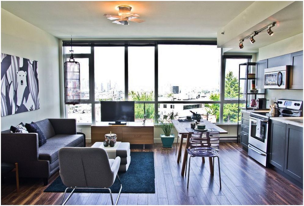 20平米厨房工作室与客厅一体化设计-128