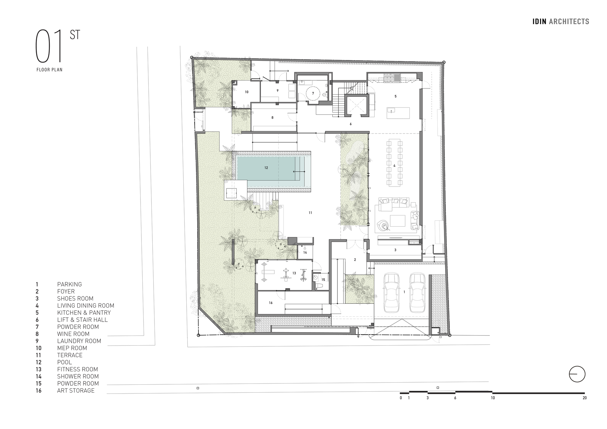 田纳西州住宅丨泰国曼谷丨IDIN Architects-17