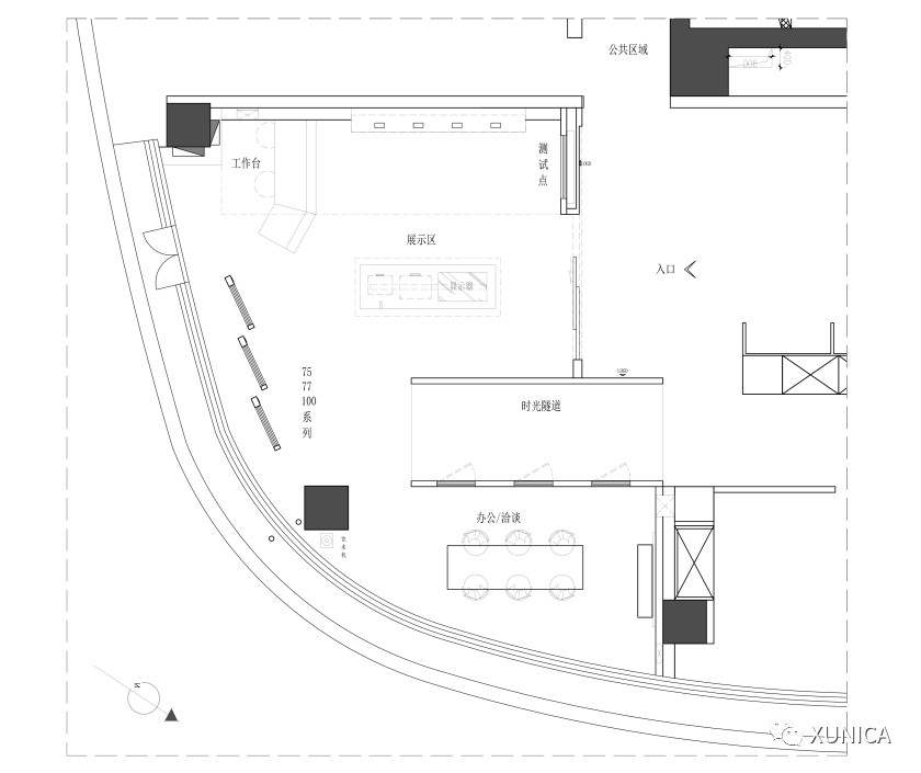 极简黑色魅力,XUNICA DESIGN 打造 HUECK 霍柯铝合金展厅-62
