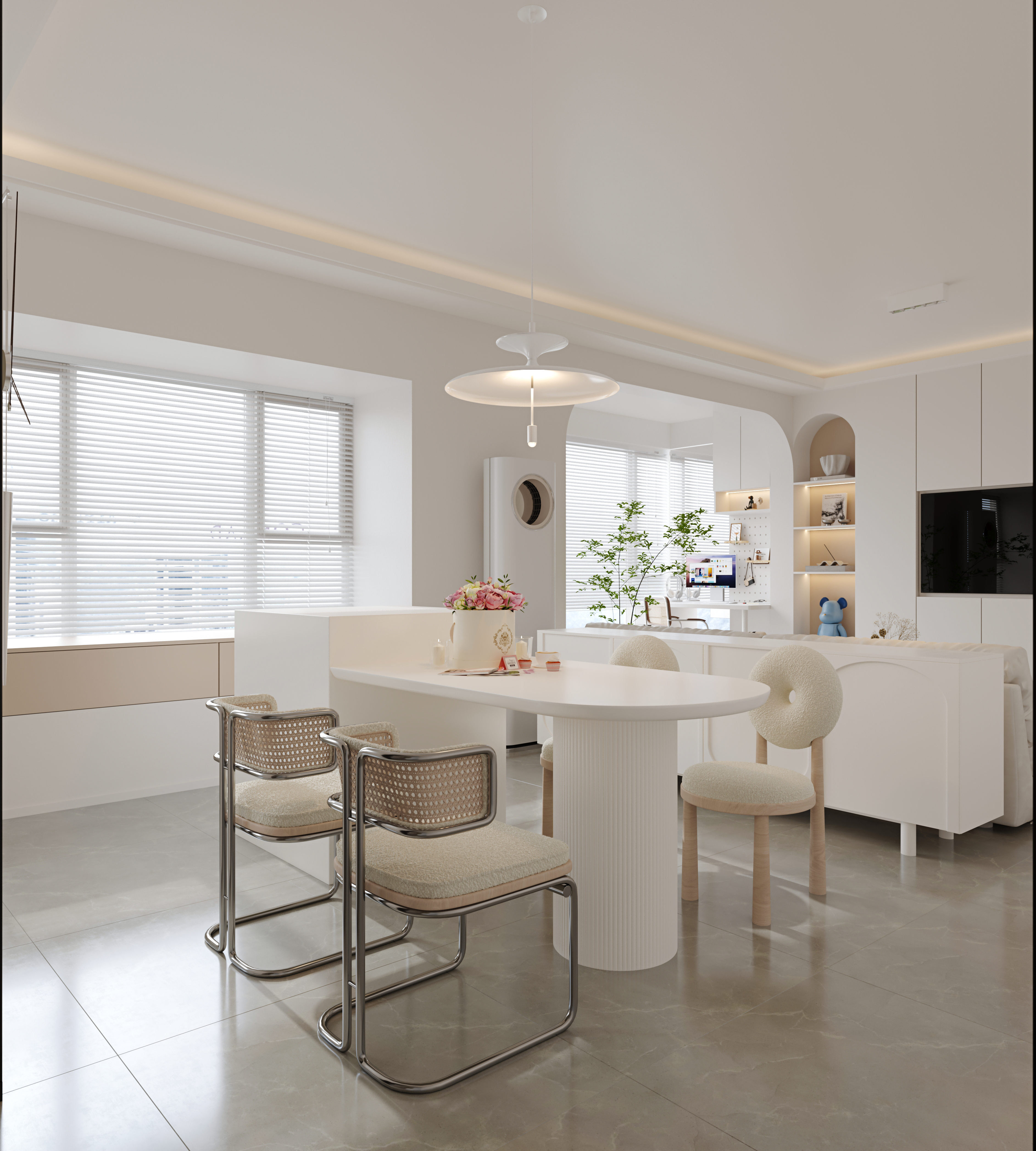 深圳如愿设计：全屋奶油的家也太治愈了，温柔直抵人心-3