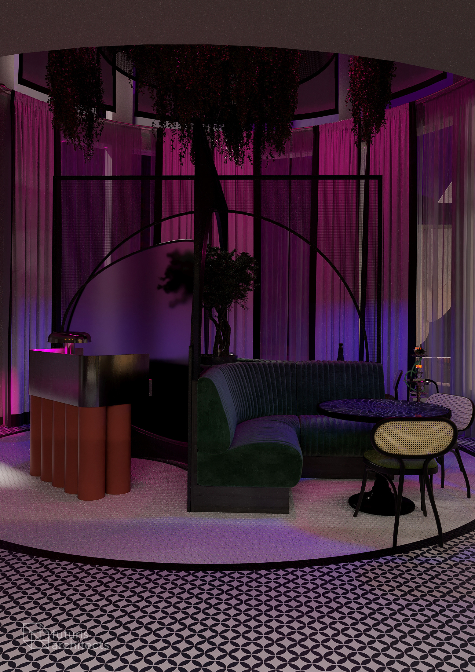 水烟吧丨美国洛杉矶丨Futuris Architects-11