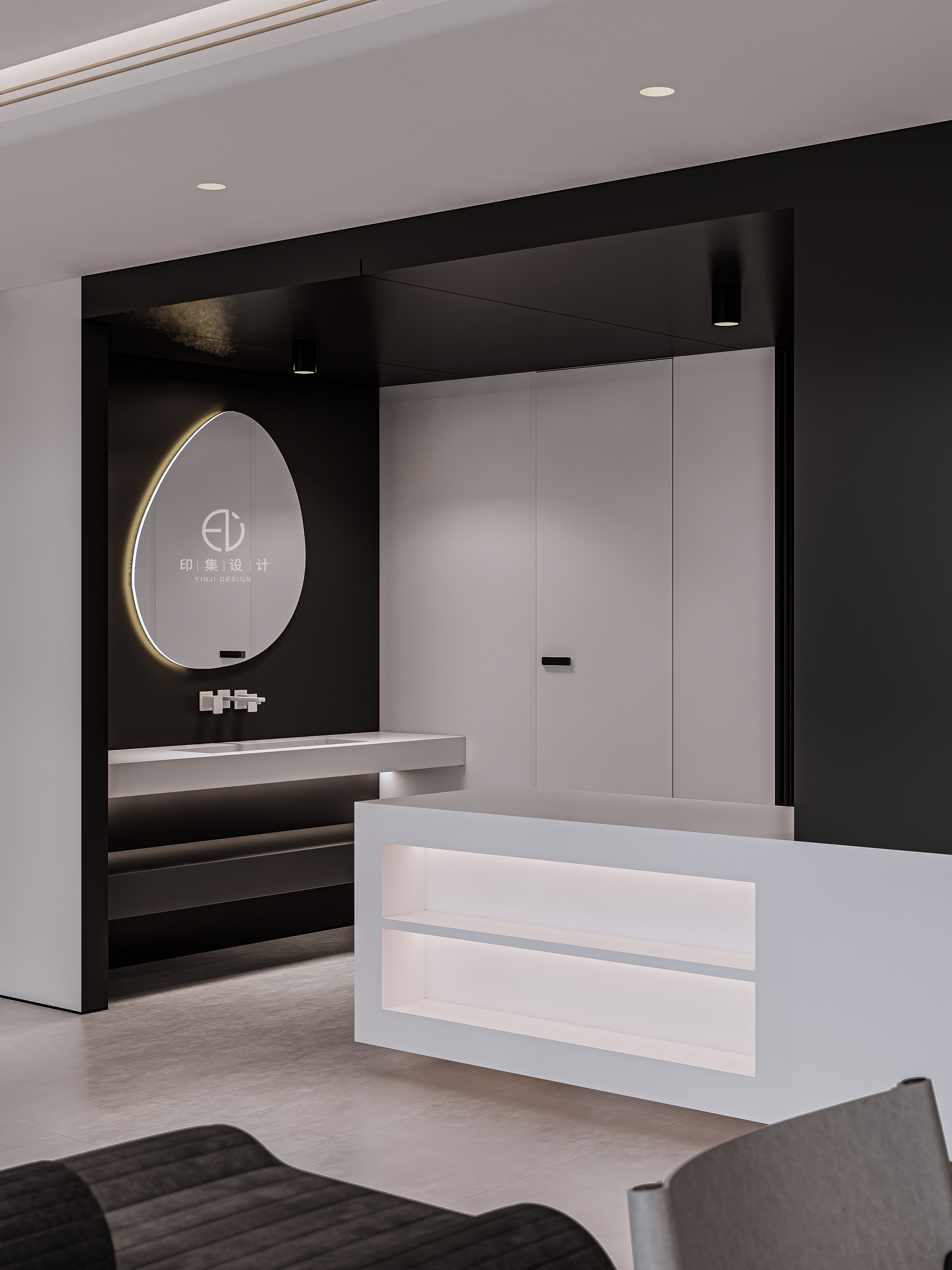 160㎡ 极简黑白灰，凡而不俗，构筑自由-15