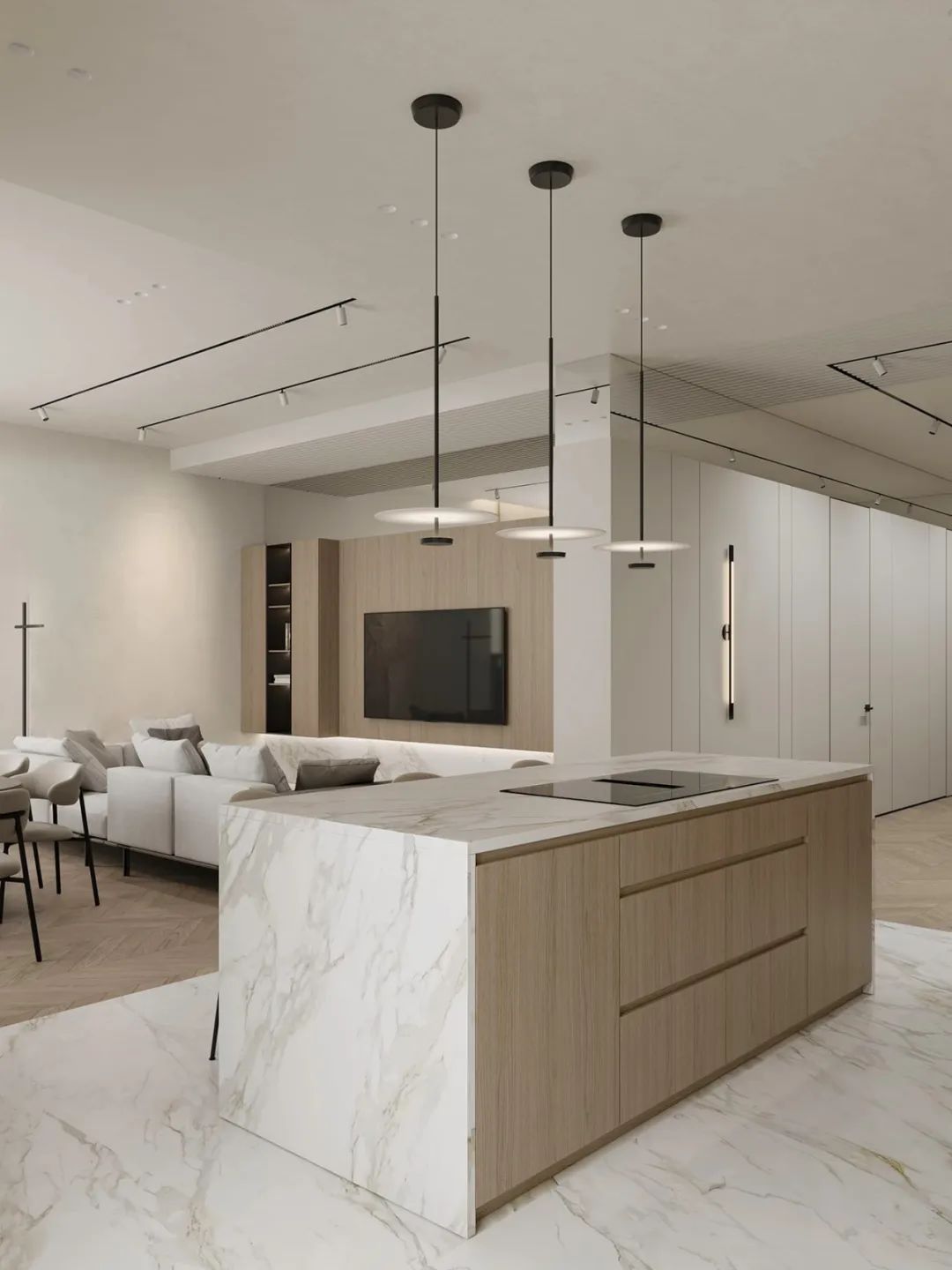 奶油色调的现代空间设计丨俄罗斯圣彼得堡丨DE&DE Studio-15