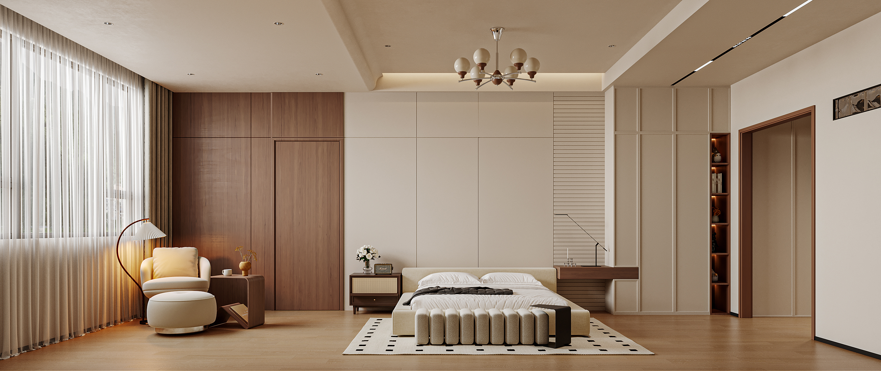 现代简约风别墅全屋全景-5