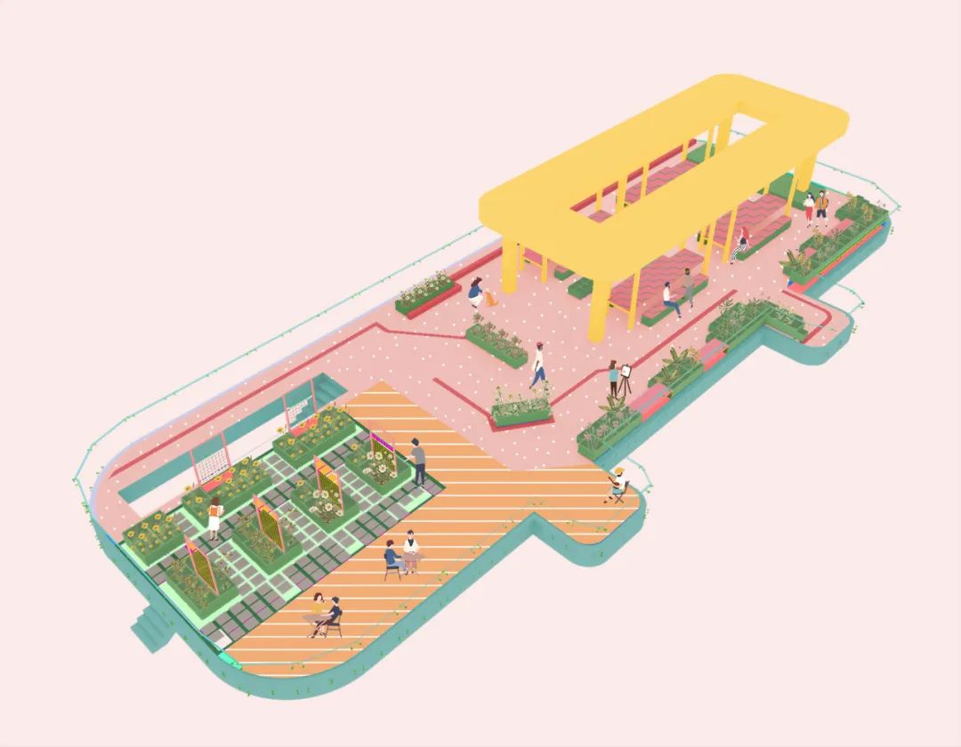 大四毕设吸睛“粉色展板+可移动模型”!将美育体验与乡土文化结合,台格斗村研学基地的美育空间“变形记”!-113