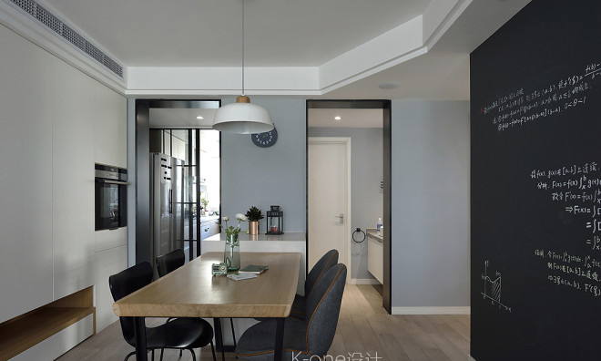 治愈·函数——130㎡治愈系北欧风住宅  k one设计-9