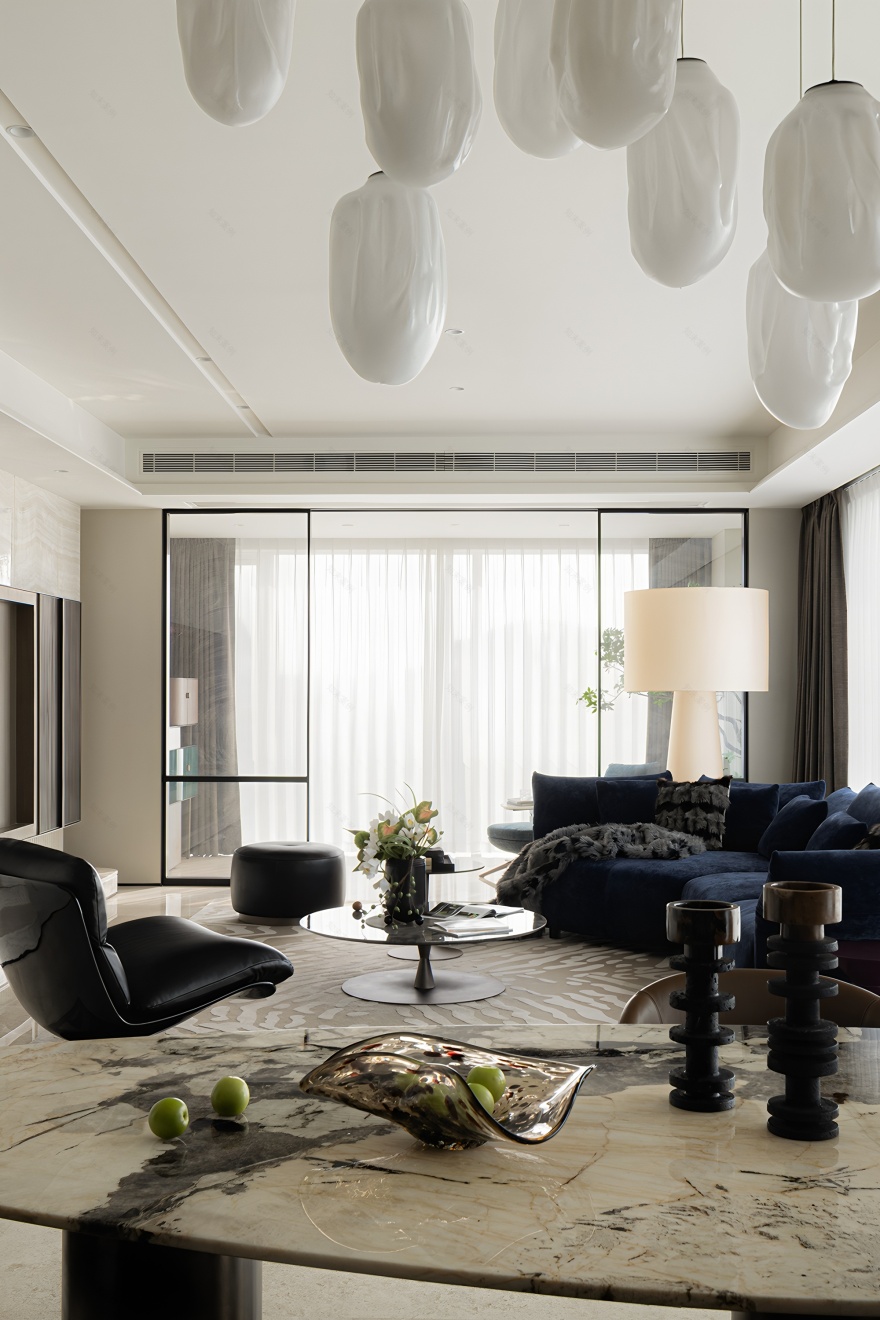 杭州345㎡简约大平层丨中国杭州丨力设计-10