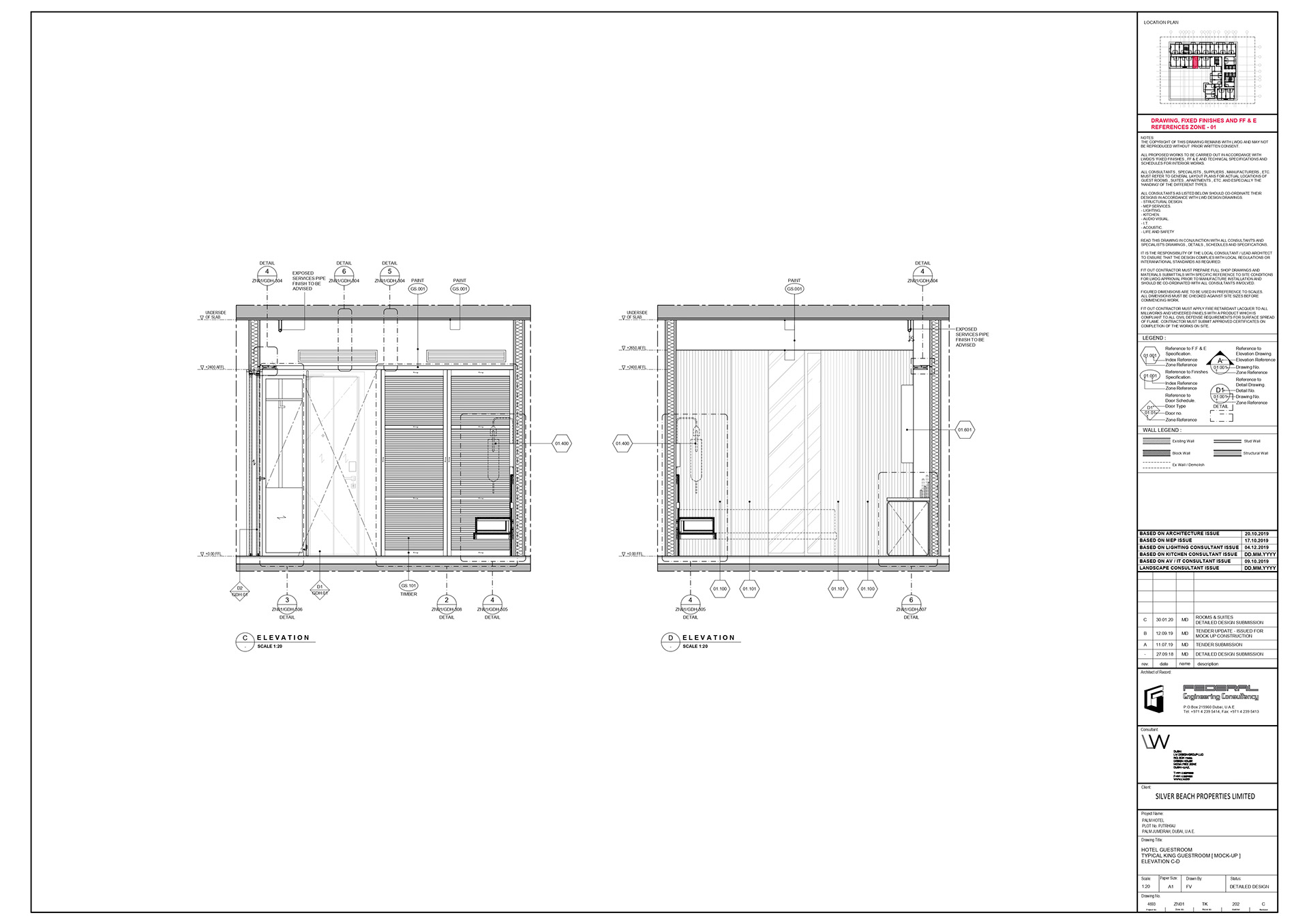 2D AutoCAD - Hotel Guestroom @ Palm Hotel-4
