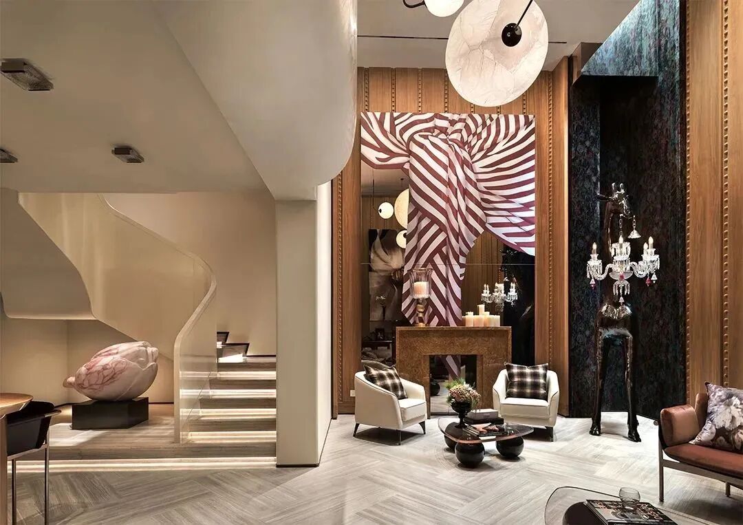 上海334㎡轻奢复古风家居空间丨中国上海-29