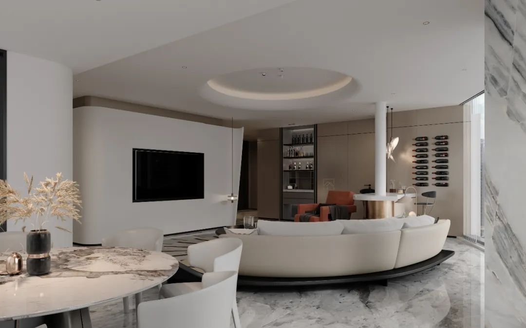 长沙汤臣一品轻奢大平层设计丨中国长沙丨美颂上镜室内建筑设计-0