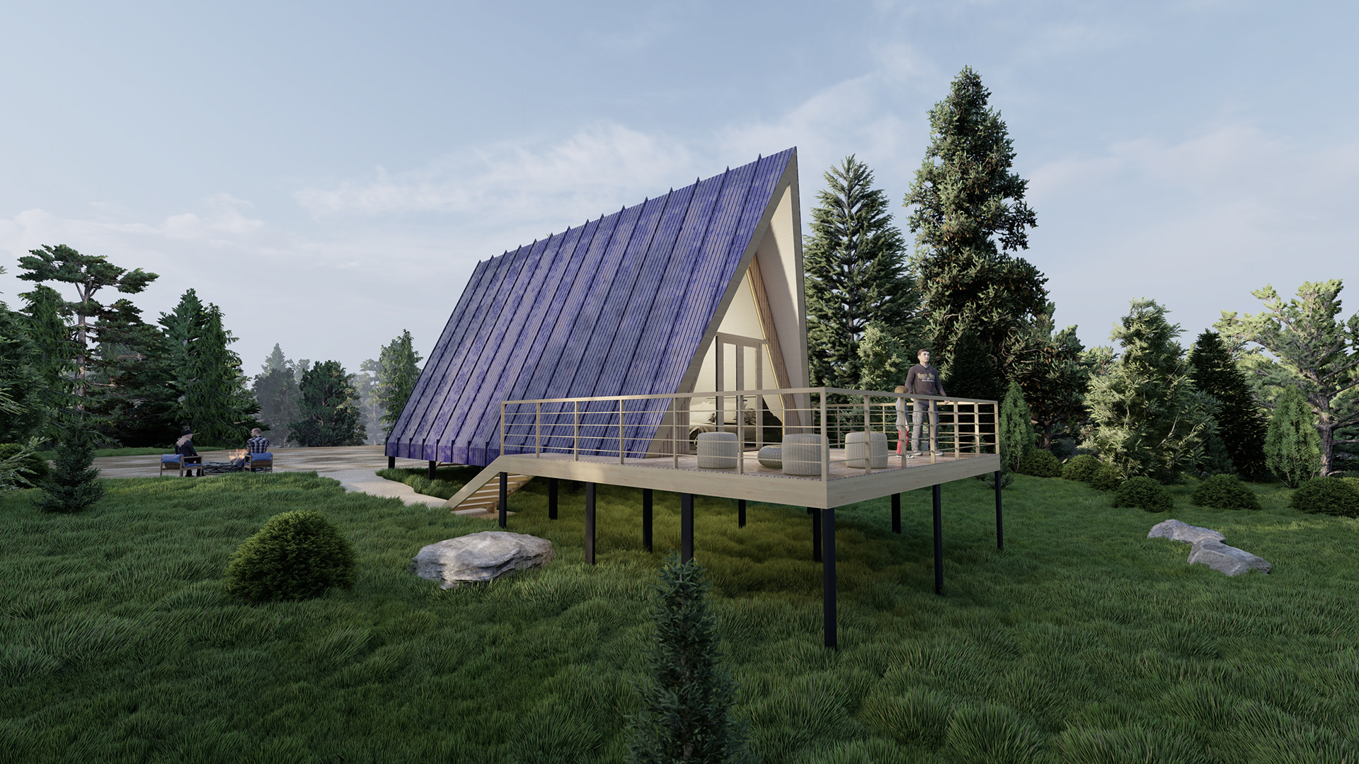 A Frame House, Bryson, North Carolina, USA-2