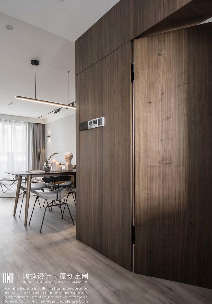 鸿鹄设计上海 100㎡现代轻工业风，温馨明亮空间解读-4