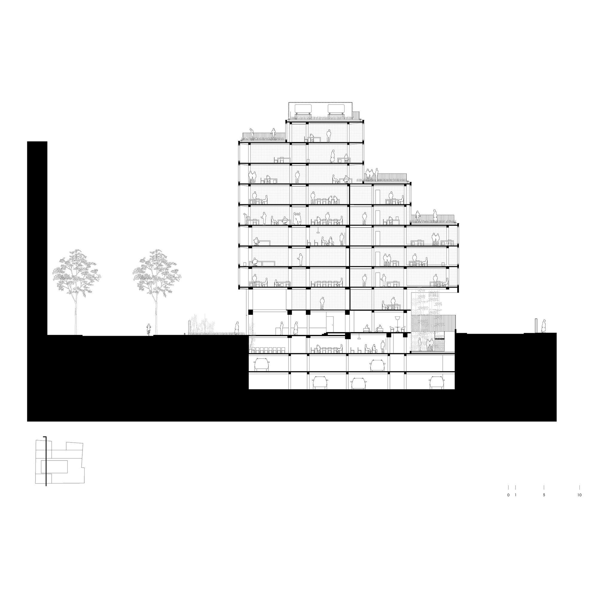 巴黎 Tolbiac 街办公楼改造丨法国巴黎丨M Vilo Bach Architecture-30