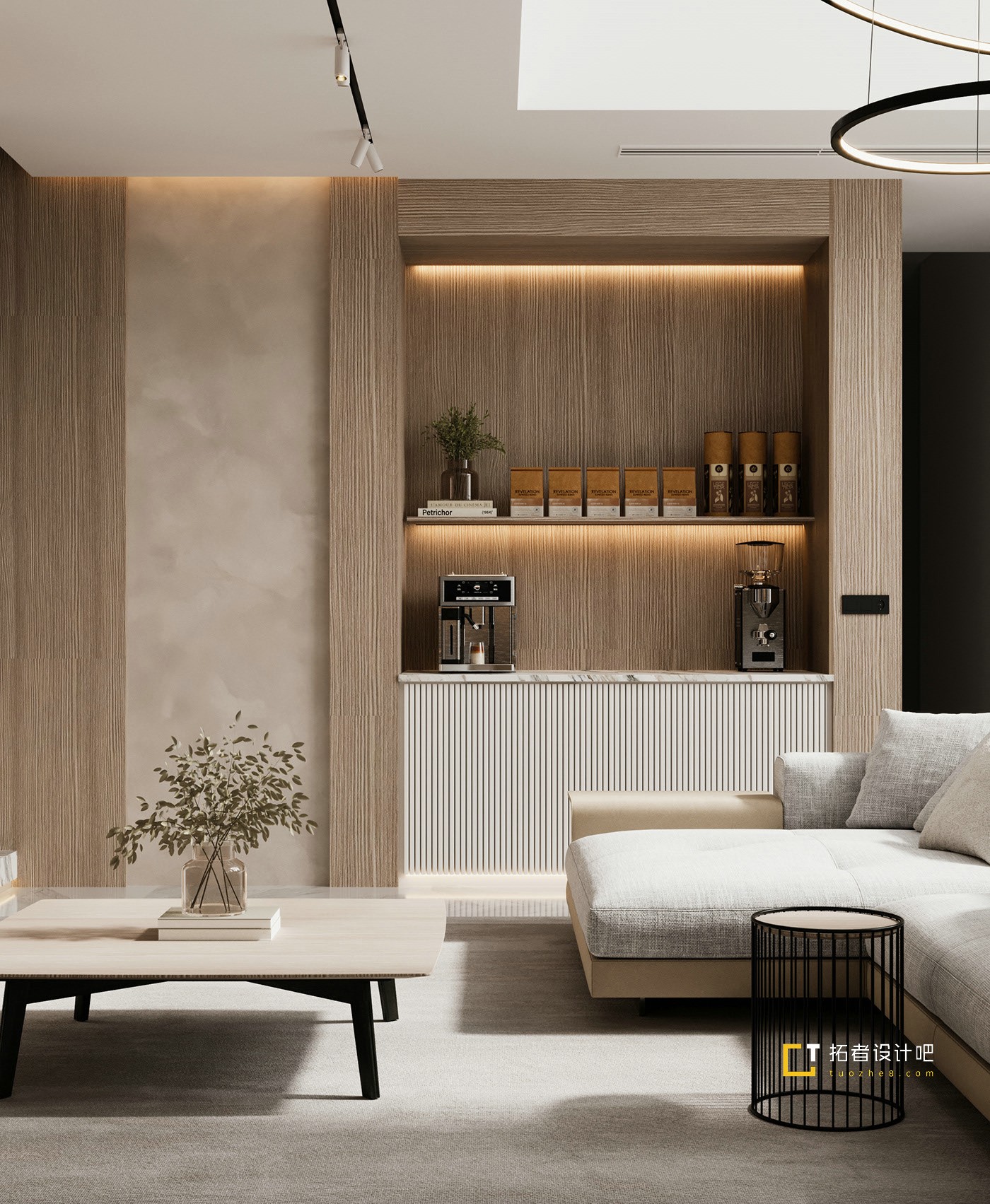 大理石+木质 打造现代简约空间！-12