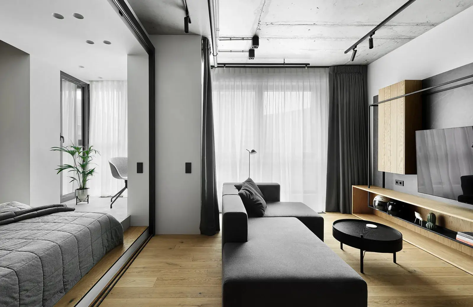 莫斯科 47m2 可调节公寓,日式设计魅力-5