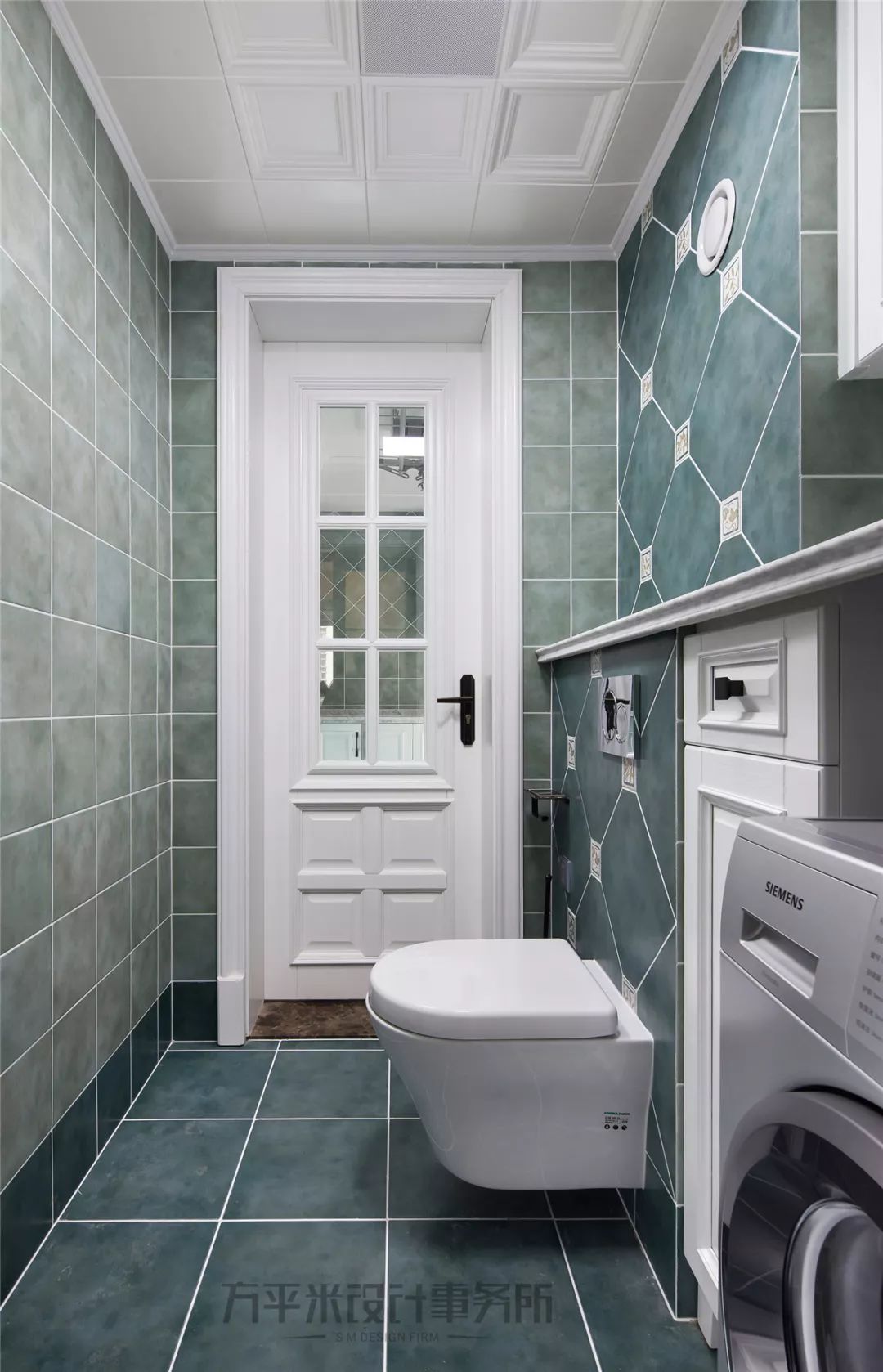 长夏方平米设计,美式平层大宅的优雅色彩碰撞-59