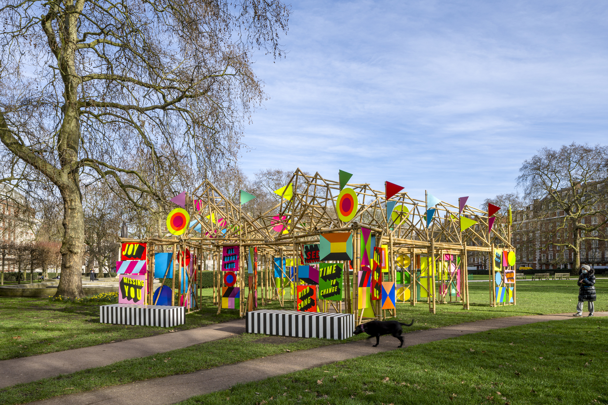 透视竹装置丨英国伦敦丨Morag Myerscough-6